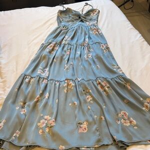 Altar'd State Blue Floral Maxi Dress